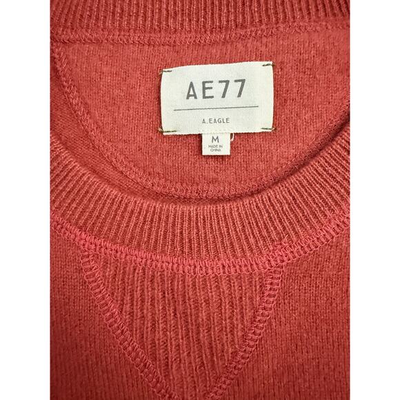 AE77 Sweater Women's Medium Rust 100% Cashmere Crewneck A. Eagle NWT - Picture 3 of 8